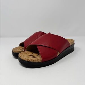 NEW Romika Hollywood 2 Red Slide Sandals Women’s Size 5.5 EU 37 • New••